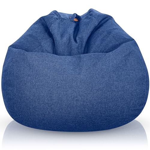 Aiire Relaxo Sitzsack Gaming mit Füllung - Bean Bag Chair für Erwachsene, Jungen und Kinder - Bodenkissen Grob, Chill Sessel für Kuschelecke – Sitzsäcke Blau von Aiire