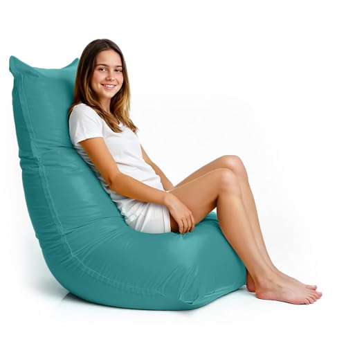 Aiire Sitzsack für Wohnzimmer mit Füllung, modern, ergonomisches Design, ultra-flexibel, aus Lycra, waschbar, für Kinder, Jugendliche oder Jugendliche, für Schlafzimmer, Bean Bag Chair, Türkis Aiire Sitzsack für Wohnzimmer mit Füllung, modern, ergonomisches Design, ultra-flexibel, aus Lycra, waschbar, für Kinder, Jugendliche oder Jugendliche, für Schlafzimmer, Bean Bag Chair, Türkis von Aiire