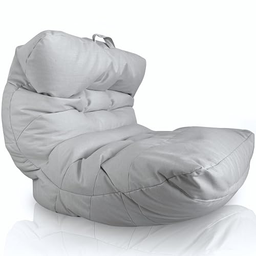 Aiire XXL Sitzsack Outdoor Modern - Riesen Bean Bag Chair mit Füllung für Garten und Pool - Bodenkissen Grob, Bodenstuhl - Gaming Sitzsäcke für Kinder und Erwachsene Grau Aiire XXL Sitzsack Outdoor Modern - Riesen Bean Bag Chair mit Füllung für Garten und Pool - Bodenkissen Grob, Bodenstuhl - Gaming Sitzsäcke für Kinder und Erwachsene Grau von Aiire