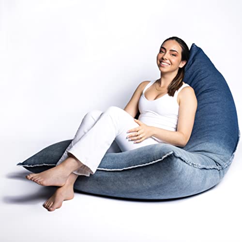 Aiire Moderner Sitzsack XXL Liege - Riesen Bean Bag Flauschig mit Füllungen für Jungen und Kinder - Sitzsack Sofa mit Lehne - Bodenstuhl, Bodenkissen Grob für Kuschelecke Jean von Aiire