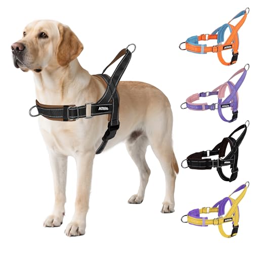 AIITLE Verbessertes verstellbares Hundegeschirr mit weichem, bequemem gepolstertem, ausbruchsicherem, taktischem Hundegeschirr, reflektierendes, leichtes Geschirr für mittelgroße Hunde, Schwarz-Braun AIITLE Verbessertes verstellbares Hundegeschirr mit weichem, bequemem gepolstertem, ausbruchsicherem, taktischem Hundegeschirr, reflektierendes, leichtes Geschirr für mittelgroße Hunde, Schwarz-Braun von Aiitle