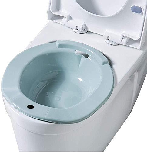 Bidet Bidetbecken,Sanitärbidet, Bidet Einsatz für Toilette - 100% bruchsicher - Ideale Sitzbadewanne Toiletteneinsatz für Schwangere,blau von AGDLLYD