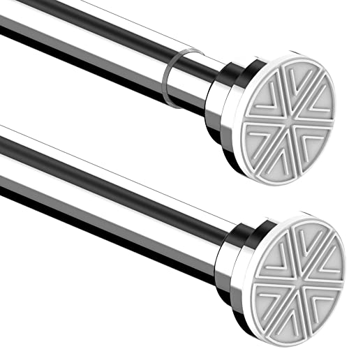 1Stück Duschstange Ohne Bohren Duschvorhangstange Teleskopstange für Schränke, Badezimmer, Kleiderschrank 115-205CM Silber(Durchmesser 25mm) von Aiitomg