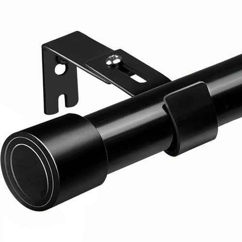 Gardinenstange 3M Vorhangstange Schwarz Gardinenstange Ausziehbar Gardinen Stange 220-310CM Schwarz Φ25mm von Aiitomg