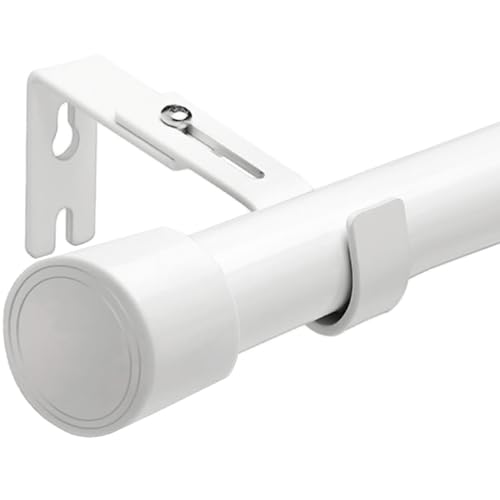Gardinenstange Weiß Vorhangstange Ausziehbar Vorhang Stangen Ausziehbare Gardinenstange Curtain Rod 90-170CM Weiß Φ25mm von Aiitomg