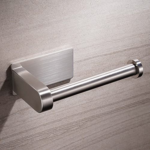 Aikzik Toilettenpapierhalter ohne Bohren, Klopapierhalter Selbstklebend, Edelstahl Klorollenhalter, Wc Papier Halterung Rollenhalter mit Kleber für Badzimmer, Modernes Badzubehör von Aikzik