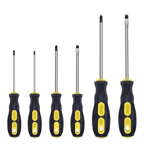 6-teiliges magnetisches Schraubendreher-Set, inklusive 3 Kreuzschlitzschraubendrehern und 3 Schlitzschraubendrehern, schraubenzieher set mit Softgrip, schraubendreher set klein 6-teiliges magnetisches Schraubendreher-Set, inklusive 3 Kreuzschlitzschraubendrehern und 3 Schlitzschraubendrehern, schraubenzieher set mit Softgrip, schraubendreher set klein von AilZylphera