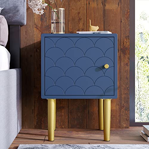 AilZylphera Nachttisch 2er Set mit Stauraum 50 x 35 x 35 cm, Beistelltisch 2er Set, Nachtschrank mit goldenen Metallbeinen, Schmaler nachttisch für Schlafzimmer und Wohnzimmer,Marineblau AilZylphera Nachttisch 2er Set mit Stauraum 50 x 35 x 35 cm, Beistelltisch 2er Set, Nachtschrank mit goldenen Metallbeinen, Schmaler nachttisch für Schlafzimmer und Wohnzimmer,Marineblau von AilZylphera