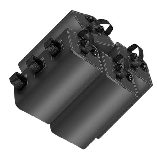 Ailan 4 Stück robuste Regenschirm Basisgewichte für zuverlässige Stabilität, Markisen Tipi Gewichte, Set mit 4 Sandsäcken für Markisenbeine, Schwarz, 20L von Ailan