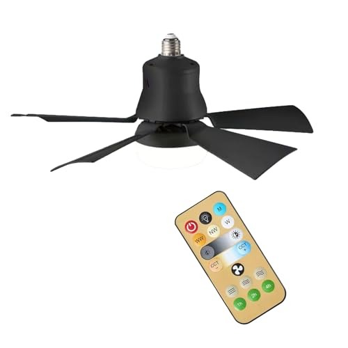 Ailan ABS Drahtlose einstellbare Geschwindigkeiten Home Cooling Deckenventilator Licht Kühldecke mit LED mit Farbventilator mit Licht, Schwarz Ailan ABS Drahtlose einstellbare Geschwindigkeiten Home Cooling Deckenventilator Licht Kühldecke mit LED mit Farbventilator mit Licht, Schwarz von Ailan