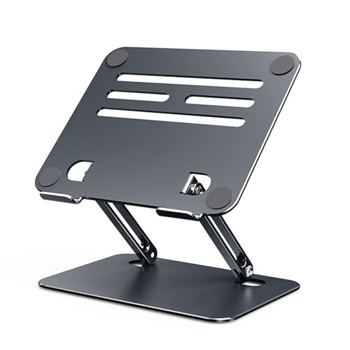 Ailan Einstellbarer Winkel Laptop Ständer, Stabiler und langlebiger Halter für Tablets, Faltbarer Laptop Tablet Ständer, Halter aus Kohlenstoffstahl von Ailan