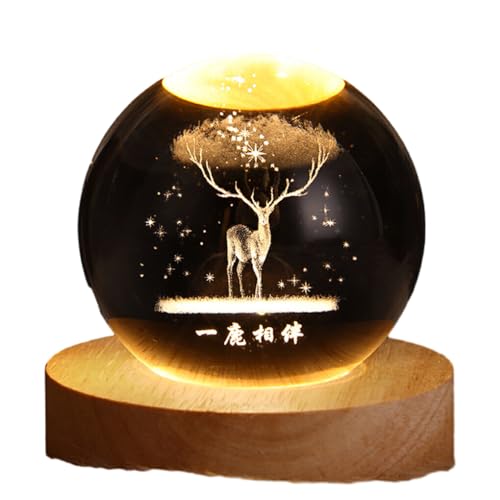 Ailan Exquisites Craft LED Nachtlicht mit natürlichen Inhaltsstoffen – Ästhetik des Weltraums, Bibliotheksball Nachtlicht, Nachttischlampe, A von Ailan