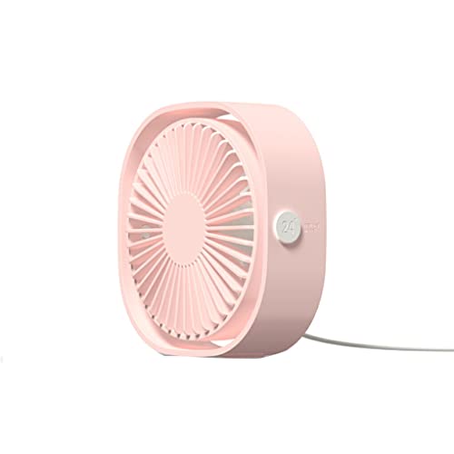 Ailan Mini USB Tischventilator, tragbares Büro, Wohnheim, Tisch, elektrische Ventilatoren, tragbares Sommer Outdoor Sport Luftkühlgerät, Rosa von Ailan