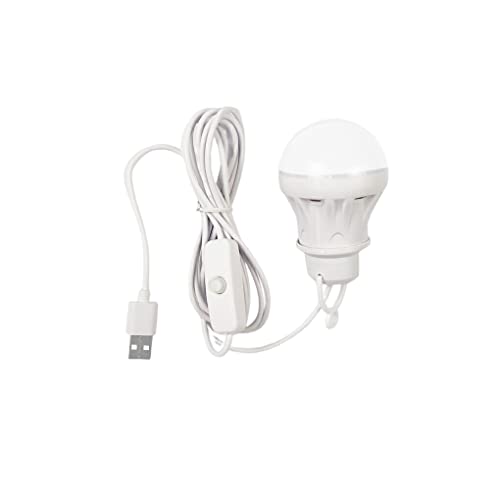 Ailan USB Mobile Birne LED Camping Licht Low Power 5V Lesebuch Tisch Nachtlichter Laternen Home Nachtlampe Nachtmarkt, 2.4 M mit Schalter von Ailan