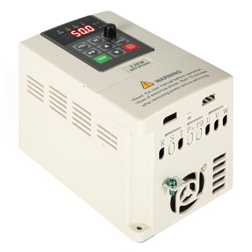 2.2KW Frequenzumrichter 400V Drehzahlregler 400V Motor VFD 3 Phasen Eingangs Ausgangs 380V Frequenzumrichter auf CNC Werkzeugmaschinen Kugelmühlen Brecher usw (mit 2M Verlängerungskabel) von Ailao