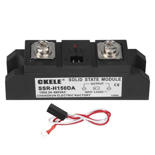 Ailao 150A Solid State Relais DC Steuerung AC SSR Relais Steuerspannung 3V-32V DC, Lastschaltspannung 24V-480V AC, 150A Industrielles Halbleiterrelais mit LED-Statusanzeige. Ailao 150A Solid State Relais DC Steuerung AC SSR Relais Steuerspannung 3V-32V DC, Lastschaltspannung 24V-480V AC, 150A Industrielles Halbleiterrelais mit LED-Statusanzeige. von Ailao