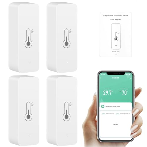Ailao 4pcs Wlan Thermometer Wifi Hygrometer Tuya Smart temperatursensor mit APP Indoor Hygrometer Unterstützung Alexa. Ailao 4pcs Wlan Thermometer Wifi Hygrometer Tuya Smart temperatursensor mit APP Indoor Hygrometer Unterstützung Alexa. von Ailao