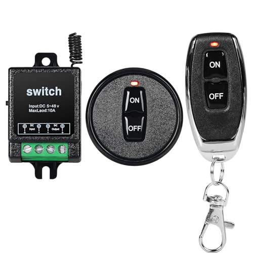 Ailao Funkschalter 12V mit Fernbedienung Einphasen Funk Relais 5-48V for Wasserpumpe/Motor Wireless Remote Control Switch Maximale Fernentfernung 100m Mit 2 Fernbedienungen Weiß (Eingebaute Batterie)… Ailao Funkschalter 12V mit Fernbedienung Einphasen Funk Relais 5-48V for Wasserpumpe/Motor Wireless Remote Control Switch Maximale Fernentfernung 100m Mit 2 Fernbedienungen Weiß (Eingebaute Batterie)… von Ailao