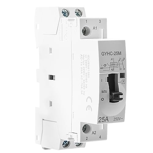 Ailao Schütz 230V Wechselstromschütz Schütz 220V Einphasen-Wechselstromschütz 2P 25A 2NO DIN-Schiene Manuelles Automatisches Schütz for Fernbedienung Beleuchtung Heizung Lüftung. Ailao Schütz 230V Wechselstromschütz Schütz 220V Einphasen-Wechselstromschütz 2P 25A 2NO DIN-Schiene Manuelles Automatisches Schütz for Fernbedienung Beleuchtung Heizung Lüftung. von Ailao