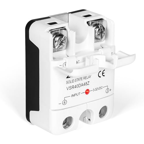 Ailao Solid State Relais 12V SSR Relais Einphasen 40A DC Steuerung AC Halbleiterrelais Eingang 3-32V DC Ausgang 480V AC, Kompakte Größe Geräuschlos Lange Lebensdauer.… Ailao Solid State Relais 12V SSR Relais Einphasen 40A DC Steuerung AC Halbleiterrelais Eingang 3-32V DC Ausgang 480V AC, Kompakte Größe Geräuschlos Lange Lebensdauer.… von Ailao