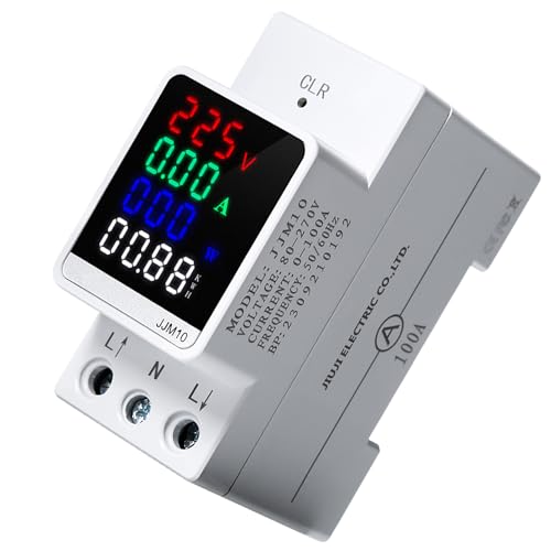 Ailao Stromzähler Hutschiene Stromzähler Einphasig LCD Strommessgerät Digital Energiekostenmessgerät Stromverbrauchsmesser Geeicht, AC 80-270V Stromstärke 0-100A, Zur Überwachung der Elektrizität.… Ailao Stromzähler Hutschiene Stromzähler Einphasig LCD Strommessgerät Digital Energiekostenmessgerät Stromverbrauchsmesser Geeicht, AC 80-270V Stromstärke 0-100A, Zur Überwachung der Elektrizität.… von Ailao