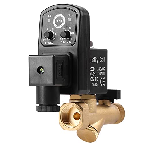 Automatisches Ablassventil Luftkompressor-Ablassventil G1/2 DN15 Automatisches elektronisches zeitgesteuertes Ablassventil für das Kondensatmanagement von Luftkompressoren(AC230V) von Ailao