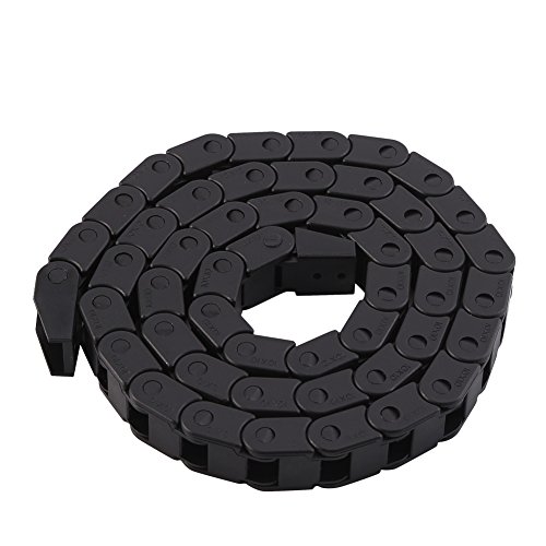 Nylon-Kabelschleppkette R28 Schwarzer Nylon-Kabelschleppketten-Drahtträger 1000 mm/40" lang für 3D-Drucker/CNC-Fräsmaschinen von Ailao