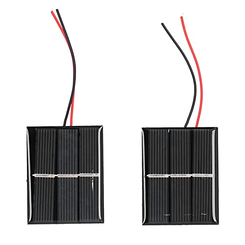 Solarzellenmodul 2 Stück Solarpanelmodul Polysilizium Micro Mini Kleber Power Solarzellen für Elektrogeräte Lichter Spielzeug 43x55mm 0,4W 1,5V von Ailao