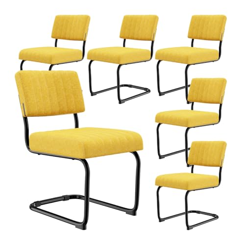 Ailatimogo Küchenstühle, Schaukelstuhl, Esszimmerstuhl mit Rückenlehne für Restaurant, Schlafzimmer, Wohnzimmer (6, Orange, Übergröße) von Ailatimogo