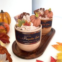 Pumpkin Spice Duftkerze, Herbst Dekoration, Kürbis Bio Sojawachs Dessertkerze, Halloween Pumpkin Spice Duftkerze, Herbst Dekoration, Kürbis Bio Sojawachs Dessertkerze, Halloween von AileensTreasureBox