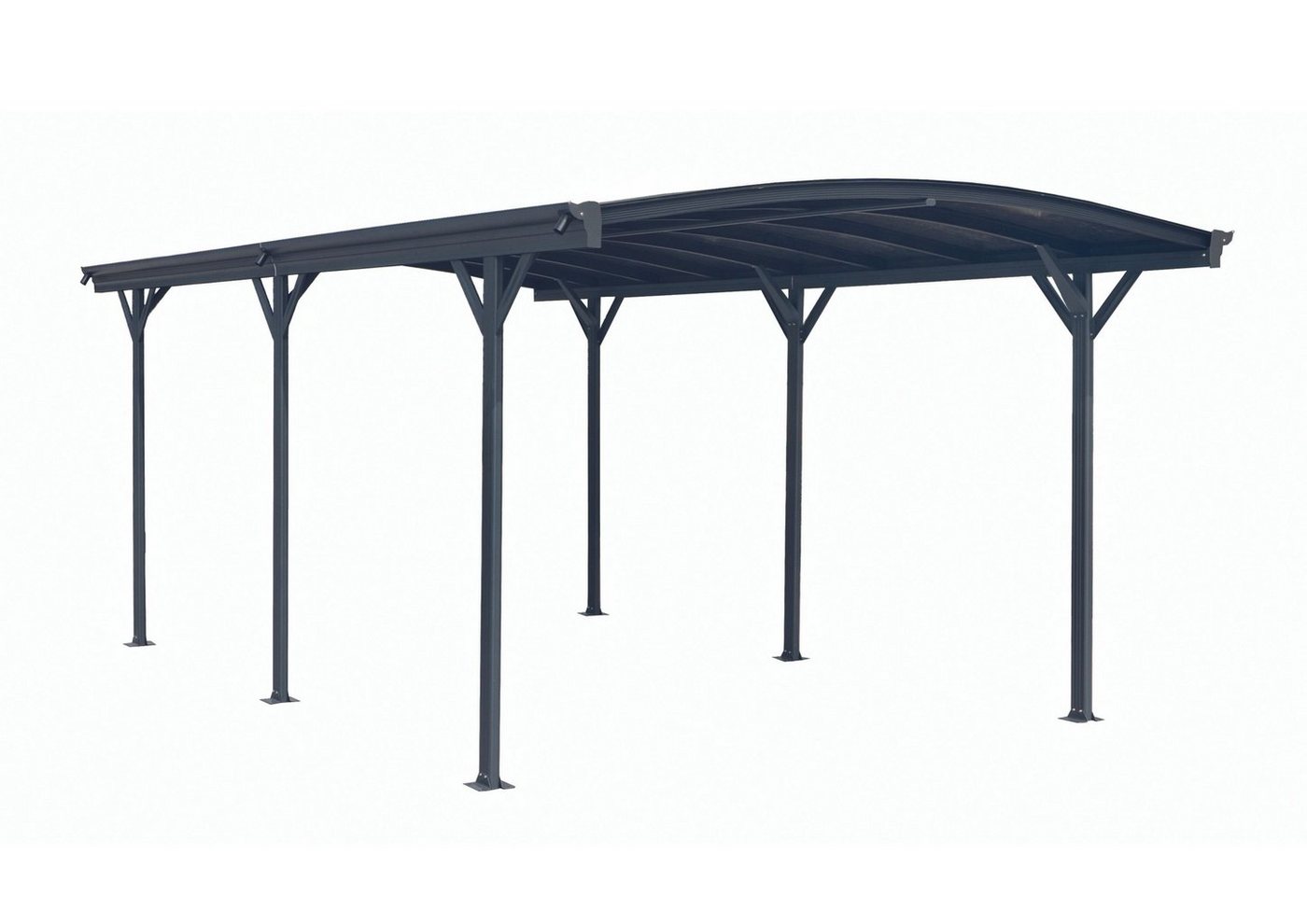 Aileenstore Einzelcarport London, (Design Carport London Bausatz), 15 m² Abstellfläche, Aluminium-Konstruktion, Spezielle UV-beständige Pulverbeschichtung, Doppelstegplatten UV-beschichtet aus Polycarbonat von Aileenstore