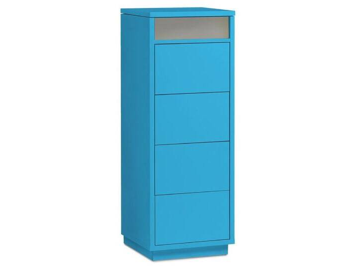 Aileenstore Sideboard Eyecatcher, Push-to-open-Funktion Ablagefach Kabeldurchlass, blau, Spanplatte von Aileenstore