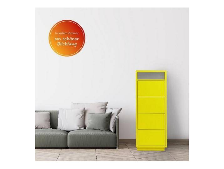Aileenstore Sideboard Eyecatcher, Push-to-open-Funktion Ablagefach Kabeldurchlass, gelb, Spanplatte von Aileenstore
