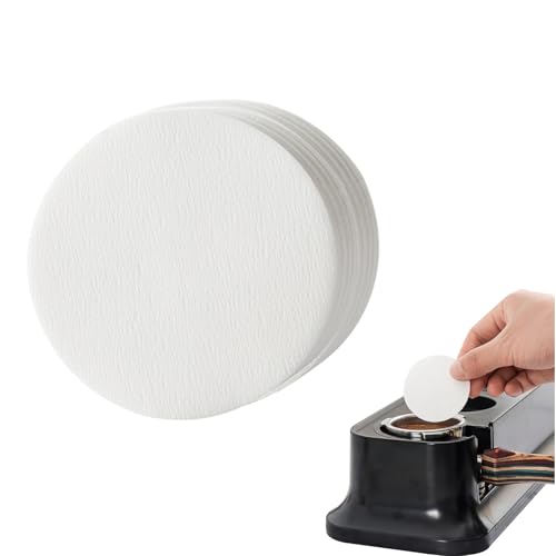 58mm Papier Filter, 500 Stück Ailelan Espresso 58 mm Filterpapier Siebträger Filterpapier Rund für 58mm Siebträger, Siebträger Zubehör Puckfilter Espresso Zubehör Cafe Filterpapier, Weiß von Ailelan