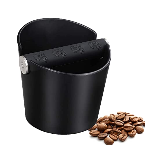 Abklopfbehälter für Siebträger, Espresso Abklopfbehälter Knock Box für Kaffeesatz mit Abnehmbarer Geräuschabsorbierender Schlagstange, Kaffeesatz Abschlagbehälter für dein Kaffee Zubehör von Ailelan