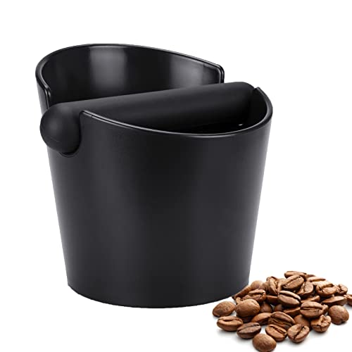 Abklopfbehälter für Siebträger, Espresso Abklopfbehälter Knock Box für Kaffeesatz mit Abnehmbarer Geräuschabsorbierender Schlagstange Gummi, Kaffeesatz Abschlagbehälter für dein Kaffee Zubehör von Ailelan