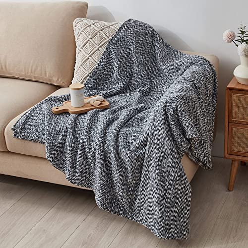 Ailemei Direct Sofadecken für Sitzfläche,Warme Tagesdecke für Herbst und Winter,Dekorative Chenille Decke für Bett,Kuschelig Überwürfe Wohndecke für Weihnachten,229 x 229 cm,Grau von Ailemei Direct