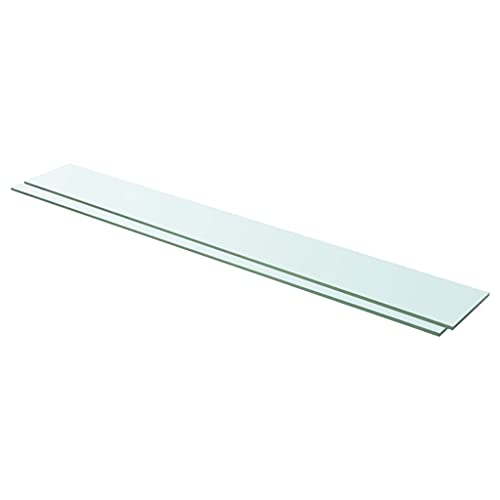 Ailgely 2pcs Glasablage Glasregal, Glasboden Glasscheibe Glasplatte, für Glasregal Transparent für Bad, Küchen,Balkon, Verschiedene Größen 110 x 15 cm von Ailgely
