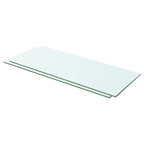 Ailgely 2pcs Glasablage Glasregal, Glasboden Glasscheibe Glasplatte, für Glasregal Transparent für Bad, Küchen,Balkon, Verschiedene Größen 60 x 20 cm von Ailgely