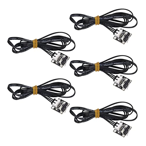 Ailgely 5 Pcs End Stop Limit Switch 3 Pin Retardant for Ender 3 Printer, High Safety, Great Stability, Compact Size, Plug and Play, Easy to Use, NO NC Controls, AC 250V 1A, PCB von Ailgely