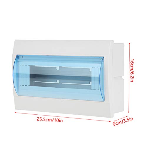 Ailgely 9-12 Wege Circuit Breaker Distribution Box, Robuste Kunststoff-Indoor-Wandhalterung mit Transparenter Blauer Abdeckung, Ideal für zu Hause, Hotelgeschäft von Ailgely