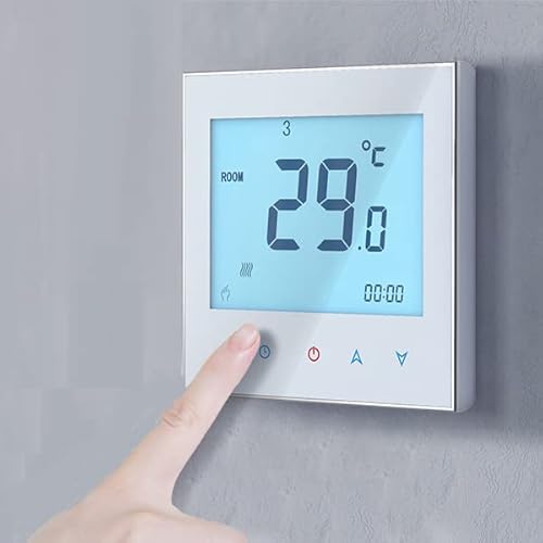 Ailgely Digital Thermostat, Intelligente Wandthermostat, 5A 110-230 V Raumthermostat, Wöchentlich Programmierbares, LCD-Display Touchscreen, Wasser Heizung Thermostat, Raumtemperaturregler von Ailgely