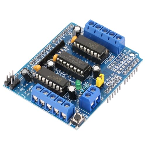Ailgely L293D Motor Drive Shield Expansion Board Module Motor Drive Tool, 4 H-Bridges Included, for 5V Servo with High‑resolution Timer - No Jitter, Drive 4 DC Motors or 2 Stepper Ailgely L293D Motor Drive Shield Expansion Board Module Motor Drive Tool, 4 H-Bridges Included, for 5V Servo with High‑resolution Timer - No Jitter, Drive 4 DC Motors or 2 Stepper von Ailgely