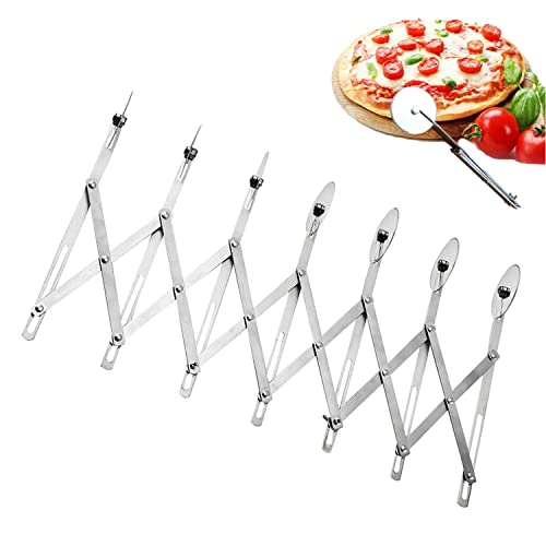 Ailgely Pizzaschneider, 7-Rad Pizza Roller Cutter, 430 Edelstahl Multifunktions-Mehrrad Pizzaschneider, Gebäck-Kuchen-Backschneider, Sieben-Runden-Cutter für Pizza, Kuchen, Waffeln und Teigkekse von Ailgely