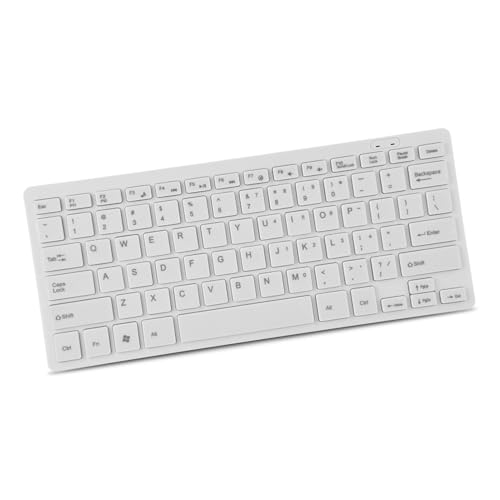 Ailgely Ultradünne 78-Tasten-USB-Tastatur mit Kabel, Stabile Übertragung für Desktop-Laptop-PC (Weiß) von Ailgely