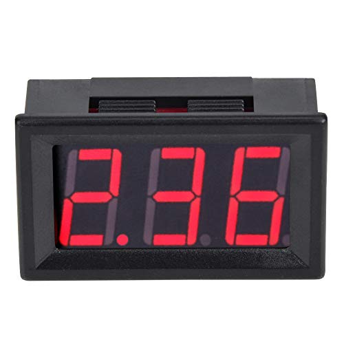 Digital DC Current Display Panel Amperemeter, Minigröße mit Netzteilleitungsschutz, Hohe Messgenauigkeit, Einfach zu Installieren (Schriftbeleuchtet rot unterbeleuchtet) von Ailgely