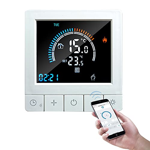 WiFi-Thermostat,Raumthermostat Digitaler Programmierbarer mit LCD-Display, 90-240 V Smart Heizungsthermostat mit Kindersicherung, APP-Steuerung Wandthermostat für Wassererwärmung Fußbodenheizung WiFi-Thermostat,Raumthermostat Digitaler Programmierbarer mit LCD-Display, 90-240 V Smart Heizungsthermostat mit Kindersicherung, APP-Steuerung Wandthermostat für Wassererwärmung Fußbodenheizung von Ailgely