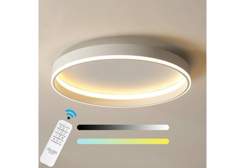 Ailiebe Design LED Deckenleuchte LED Deckenlampe, 40cm, 3800lm, dimmbar & mit Fernbedienung, LED fest integriert, modernes Design, Memory Funktion, CRI>80 Ailiebe Design LED Deckenleuchte LED Deckenlampe, 40cm, 3800lm, dimmbar & mit Fernbedienung, LED fest integriert, modernes Design, Memory Funktion, CRI>80 von Ailiebe Design