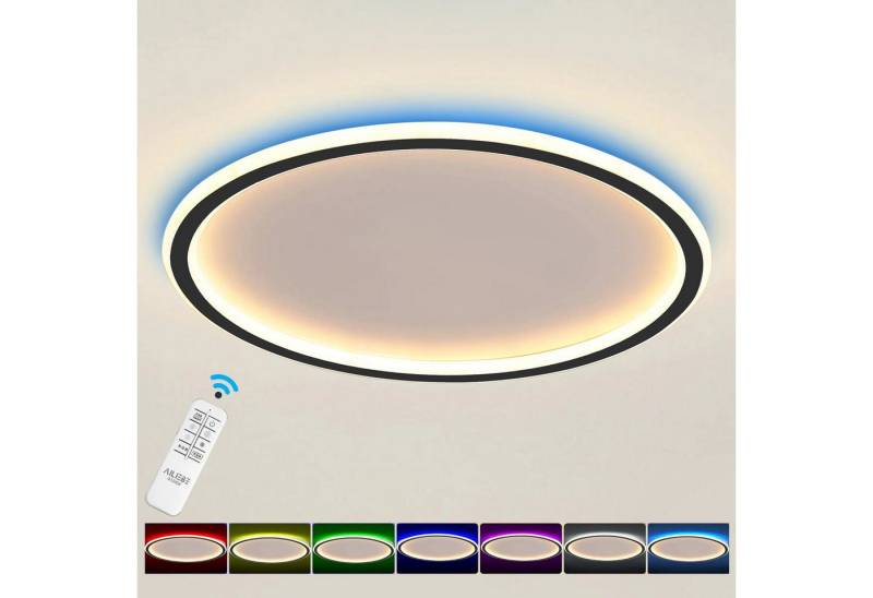 Ailiebe Design LED Deckenleuchte LED Deckenleuchte 40cm, RGB-Ambiente, Dimmbar, Fernbedienung, LED fest integriert, Ultraflach, Warm-Neutral-Kaltweiß, mit Memory Funktion Ailiebe Design LED Deckenleuchte LED Deckenleuchte 40cm, RGB-Ambiente, Dimmbar, Fernbedienung, LED fest integriert, Ultraflach, Warm-Neutral-Kaltweiß, mit Memory Funktion von Ailiebe Design