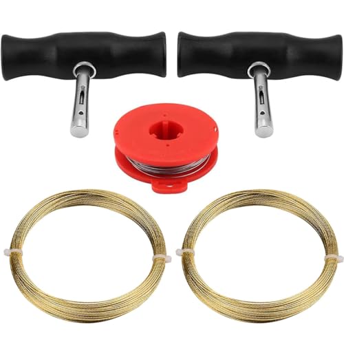 Aililong Windschutzscheibe Werkzeug Set mit Schneidedraht & Griffen, Autoglas Entfernungswerkzeug & Reparaturset für Frontscheiben & Autoscheiben von Aililong
